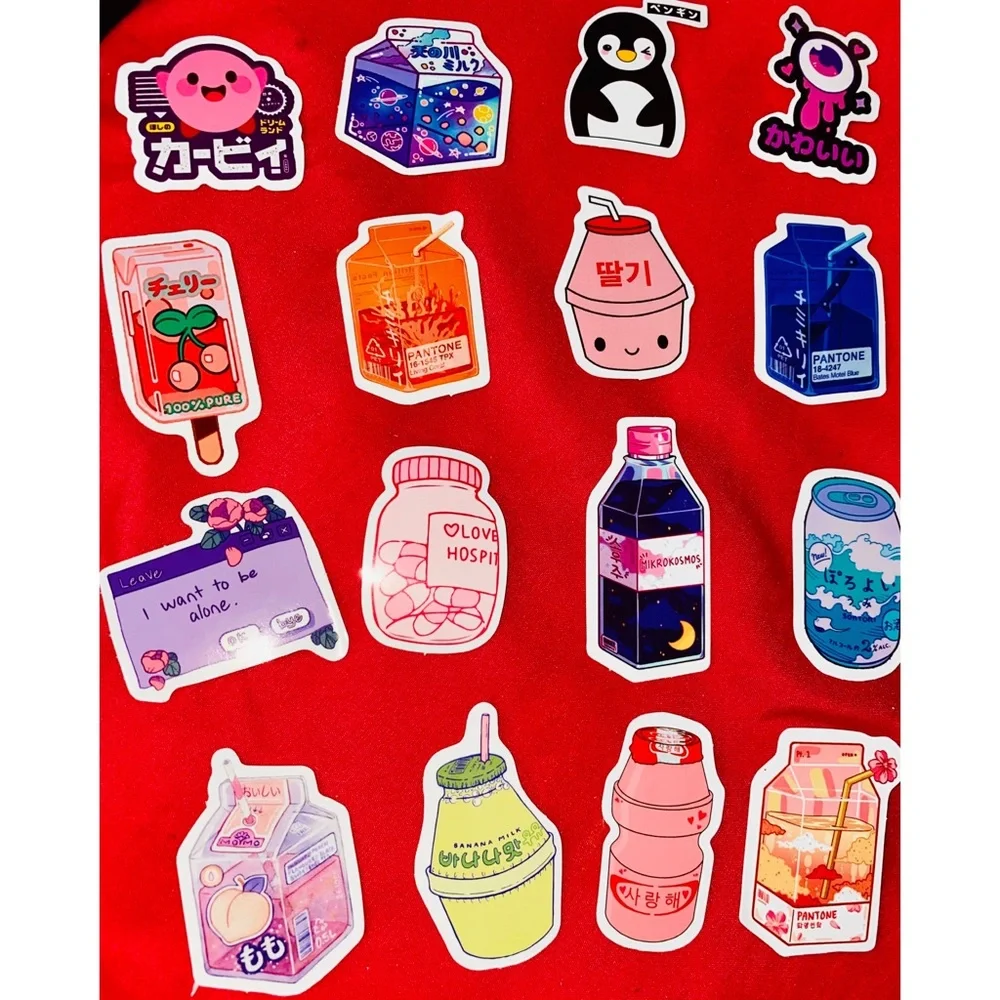 Lot of 26 Kawaii Stickers for Water Bottle, Laptop Etc.